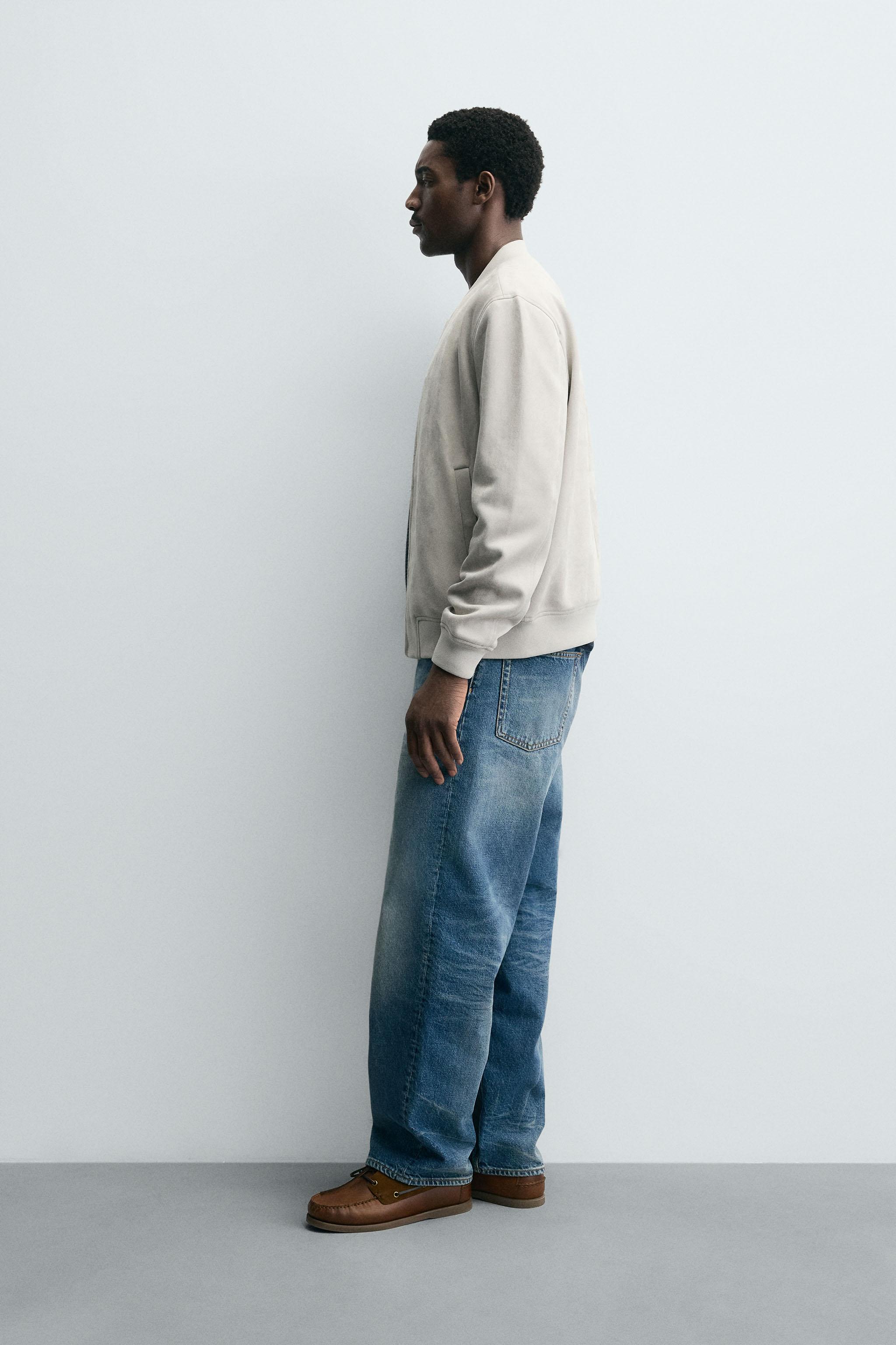 FAUX SUEDE BOMBER JACKET